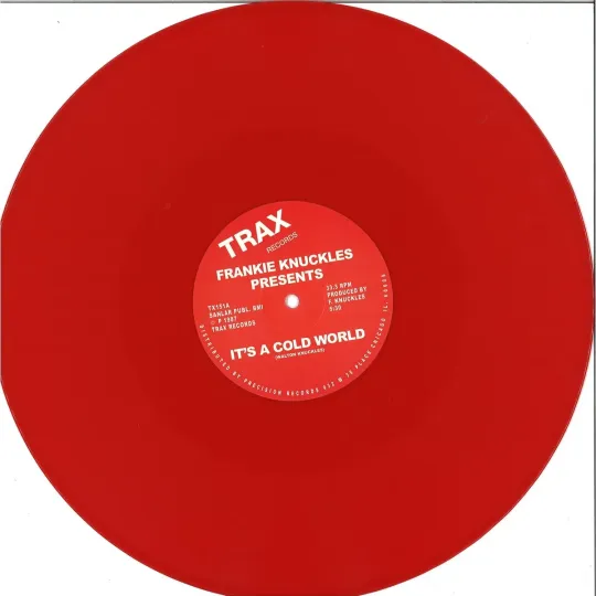 Frankie Knuckles ‎– It's A Cold World / Bad Boy (Red Vinyl)