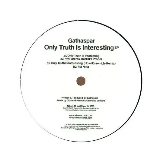 Gathaspar – Only Truth Is Interesting EP