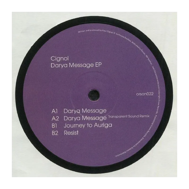 Cignol – Darya Message EP