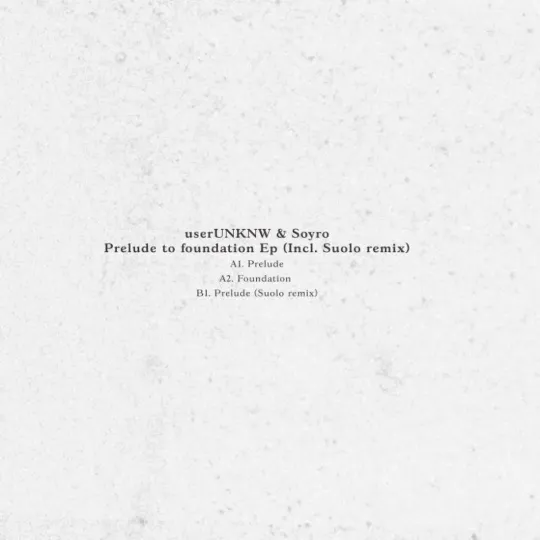 UserUNKNWN & Soyro – Prelude To Foundation EP