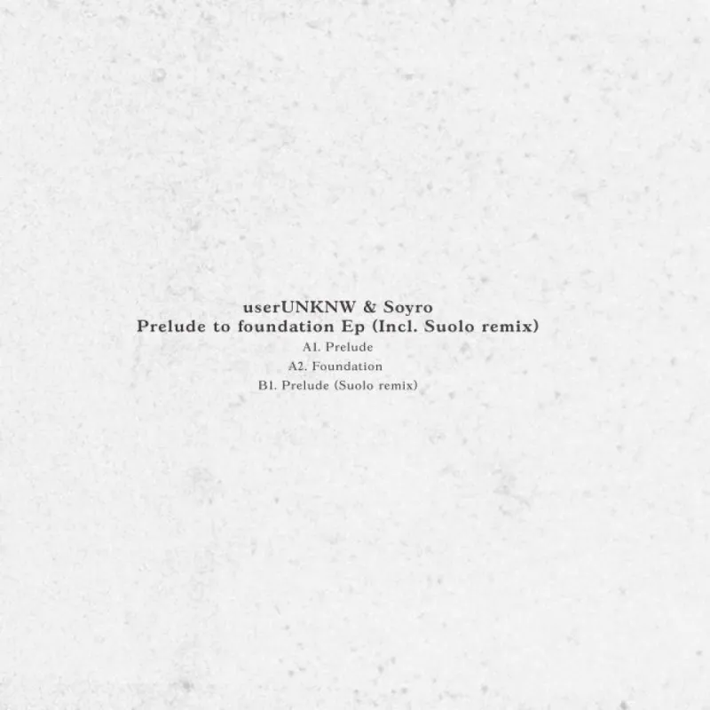 UserUNKNWN & Soyro – Prelude To Foundation EP