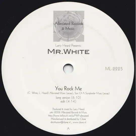 Larry Heard pres. Mr. White ‎– You Rock Me / The Sun Can't Compare